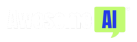 Awesome AI Logo White Alt v2